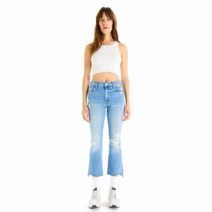 Mother Jeans Insider Crop Step Fray Holy Melancholy size 28 (fit like 27).